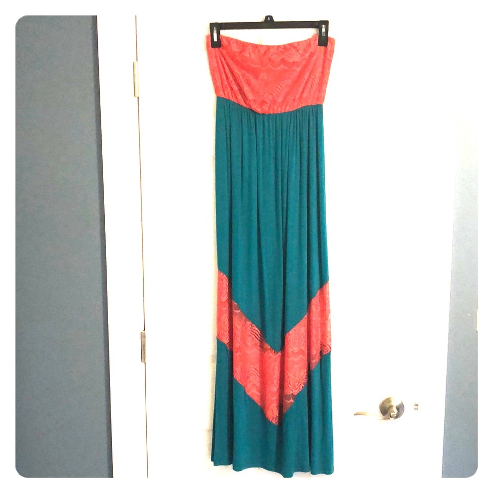 Strapless maxi dress